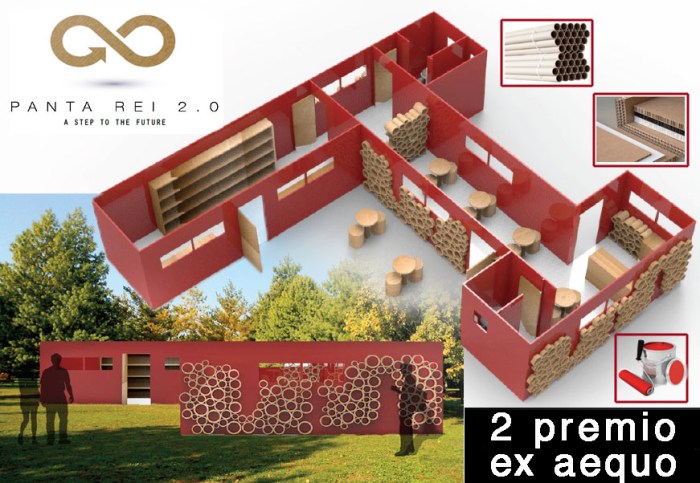 Tutto cartone e totale riciclabilità: un progetto spartano e originale.