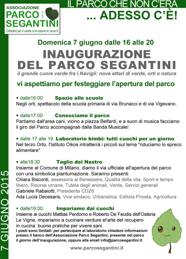 Segantini inaugurazione 7 giugno